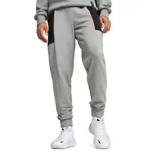 Puma Men's Winning Shot Jogger Sweatpants Gray Black Accents Elastic Waist XXL